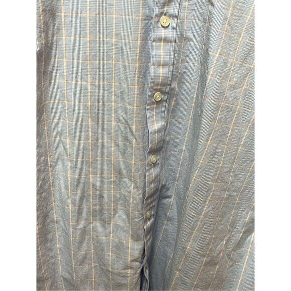 Michael Kors Mens XXL 2XL Button Down Shirt Slim Fit Plaid Pattern Long Sleeve - Picture 9 of 10